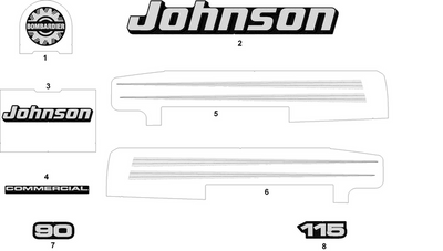 EVINRUDE-JOHNSON 350230 "Johnson", Port-Stbd | Graphite - Engine Cover EVINRUDE-JOHNSON 350230 "Johnson", Port-Stbd | Graphite - Engine Cover