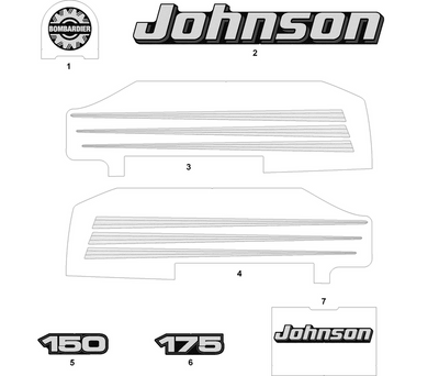 EVINRUDE-JOHNSON 350235 Decal, Port | Included With "Engine Cover Assy" EVINRUDE-JOHNSON 350235 Decal, Port | Included With "Engine Cover Assy"