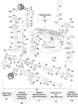 EVINRUDE-JOHNSON 350945 Screen, Wtr Intake-Stbd | Not Shown