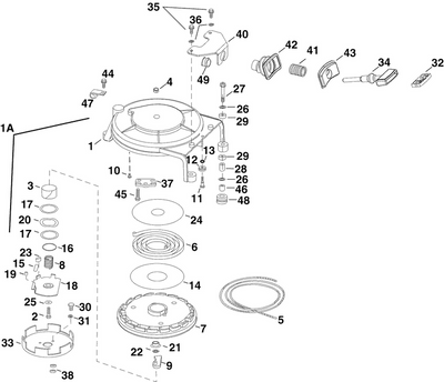 EVINRUDE-JOHNSON 351347 Bracket, Handle Support EVINRUDE-JOHNSON 351347 Bracket, Handle Support
