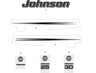 EVINRUDE-JOHNSON 351392 Decal, Stripe - Port | Graphite Models, Not Shown