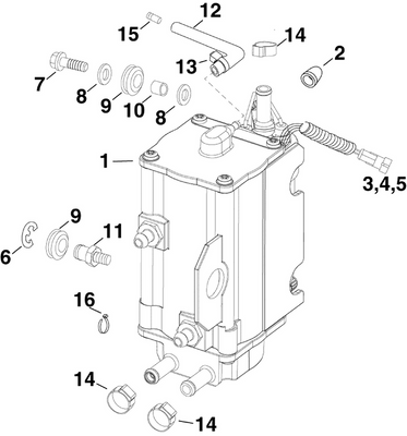 EVINRUDE-JOHNSON 351782 Hose, Vapor Sep, To Throttle Body