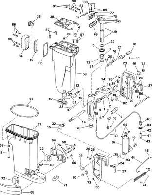 EVINRUDE-JOHNSON 351896 Tilt Tube EVINRUDE-JOHNSON 351896 Tilt Tube