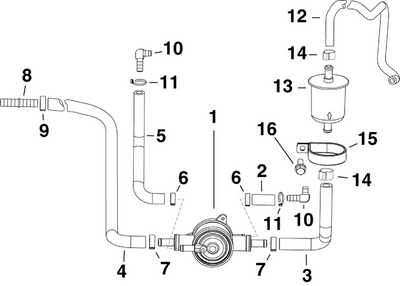 EVINRUDE-JOHNSON 351939 Hose, Lower C/C Pulse EVINRUDE-JOHNSON 351939 Hose, Lower C/C Pulse