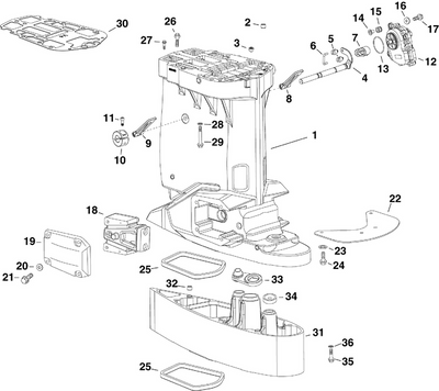 EVINRUDE-JOHNSON 352569 Retainer, Exhaust Valve Link