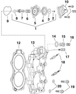 EVINRUDE-JOHNSON 353197 Gasket, Cylinder Head EVINRUDE-JOHNSON 353197 Gasket, Cylinder Head