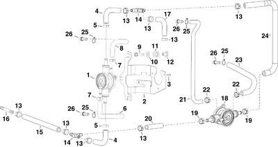 EVINRUDE-JOHNSON 353640 Hose, Upper C/C Pulse EVINRUDE-JOHNSON 353640 Hose, Upper C/C Pulse