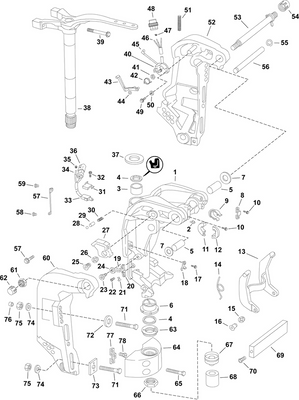 EVINRUDE-JOHNSON 354103 Screw, Bracket Mount, 1/2 X 8 In. EVINRUDE-JOHNSON 354103 Screw, Bracket Mount, 1/2 X 8 In.