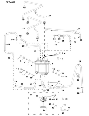EVINRUDE-JOHNSON 357537 Hose | Vapor Sep To Tee