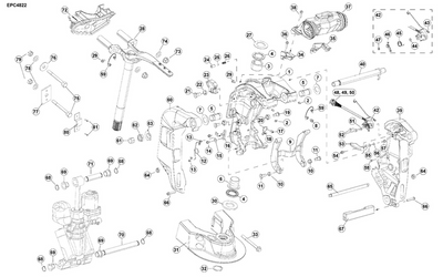 EVINRUDE-JOHNSON 358956 Stern Bracket, Port | Slate Gray