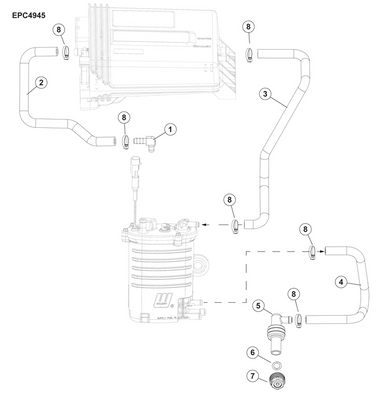 EVINRUDE-JOHNSON 359920 Hose, Emm To Vapor Separator