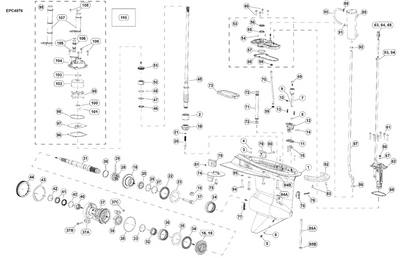 EVINRUDE-JOHNSON 362476 Screw, Gearcase To Exhaust Housing | 20 Inch Models