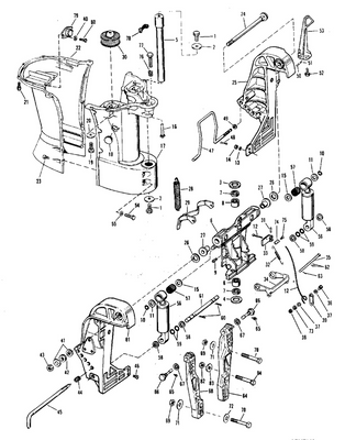 EVINRUDE-JOHNSON 363011 Screw, Stern Bracket Mounting, 1/2 X 5.75 In. (146 Mm)