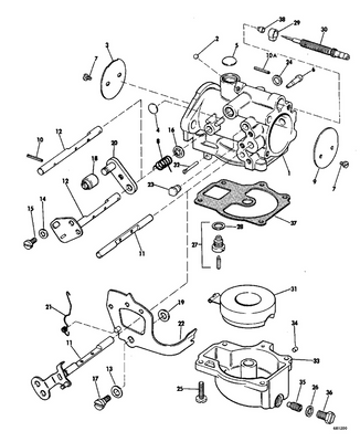 EVINRUDE-JOHNSON 383628 Carburetor Body Assembly EVINRUDE-JOHNSON 383628 Carburetor Body Assembly