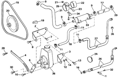 EVINRUDE-JOHNSON 3852574 Hose, Cooler To Pump, Return