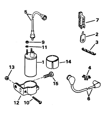 EVINRUDE-JOHNSON 3854034 Lead Assy., Distributor To Coil