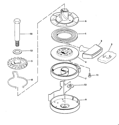 EVINRUDE-JOHNSON 386113 Cup And Guide Assy