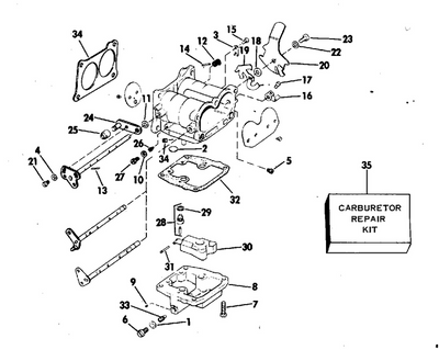 EVINRUDE-JOHNSON 390029 Carb Assy., Lower EVINRUDE-JOHNSON 390029 Carb Assy., Lower