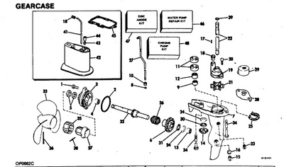 EVINRUDE-JOHNSON 394116 Water Pump Repair Kit (Includes Impeller Housing)