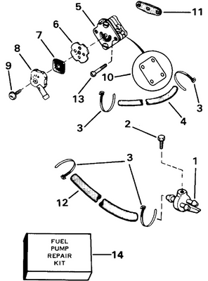 EVINRUDE-JOHNSON 433900 Fuel Connector EVINRUDE-JOHNSON 433900 Fuel Connector