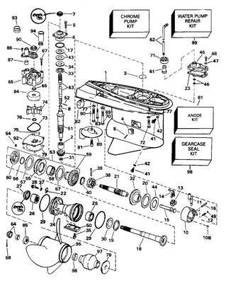 EVINRUDE-JOHNSON 435932 Gear Set, Forward & Pinion