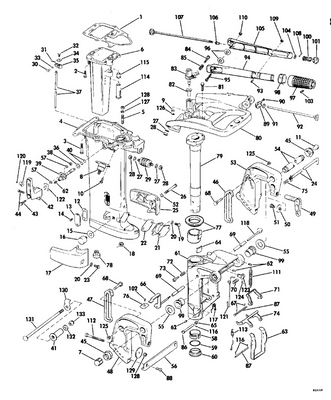 EVINRUDE-JOHNSON 436212 Thrust Rod Assembly