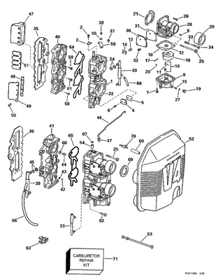 EVINRUDE-JOHNSON 436609 Air Silencer Assy