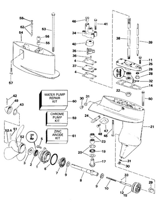 EVINRUDE-JOHNSON 436737 Water Pump Repair Kit EVINRUDE-JOHNSON 436737 Water Pump Repair Kit