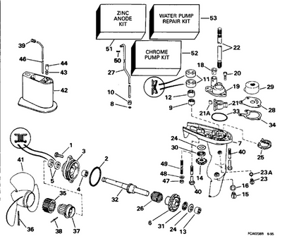EVINRUDE-JOHNSON 437709 Driveshaft Assy., Std.
