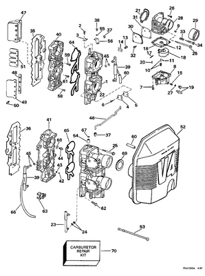 EVINRUDE-JOHNSON 438016 Air Silencer Assy. EVINRUDE-JOHNSON 438016 Air Silencer Assy.