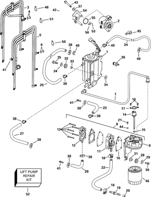 EVINRUDE-JOHNSON 438935 Tube Assy. Fuel & Oil