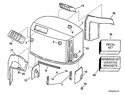 EVINRUDE-JOHNSON 439331 Engine Cover Assy.