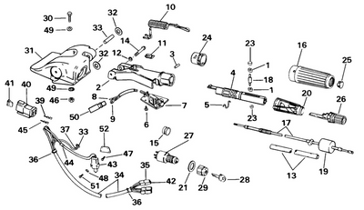 EVINRUDE-JOHNSON 439467 Bracket, Steering Handle