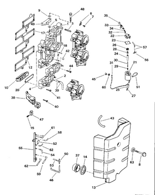 EVINRUDE-JOHNSON 439767 Air Silencer & Seal EVINRUDE-JOHNSON 439767 Air Silencer & Seal