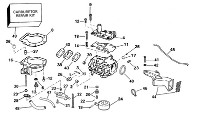 EVINRUDE-JOHNSON 441349 Insulator, Carburetor To Manifold
