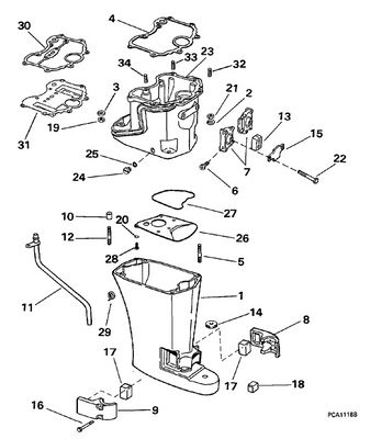EVINRUDE-JOHNSON 445026 Water Tube, 15 In. EVINRUDE-JOHNSON 445026 Water Tube, 15 In.