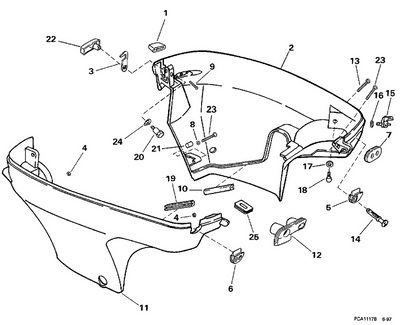 EVINRUDE-JOHNSON 446255 Grommet
