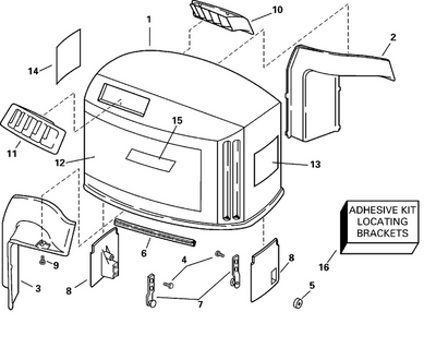EVINRUDE-JOHNSON 5001406 Engine Cover Assy., Jo EVINRUDE-JOHNSON 5001406 Engine Cover Assy., Jo