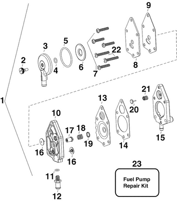 EVINRUDE-JOHNSON 5005462 Fuel Lift Pump Assembly EVINRUDE-JOHNSON 5005462 Fuel Lift Pump Assembly