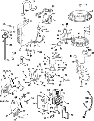 EVINRUDE-JOHNSON 5005810 Lead Assy, Ignition Coil | New P/N For 2004