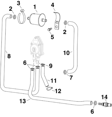 EVINRUDE-JOHNSON 5006348 Connector, Fuel Inlet EVINRUDE-JOHNSON 5006348 Connector, Fuel Inlet