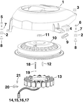 EVINRUDE-JOHNSON 5006646 Cover, Flywheel EVINRUDE-JOHNSON 5006646 Cover, Flywheel