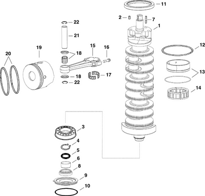 EVINRUDE-JOHNSON 5007037 Piston & Ring Assy, Stbd - Standard | Standard Size