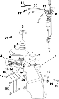 EVINRUDE-JOHNSON 5007250 Oil Tank & Pump Assy EVINRUDE-JOHNSON 5007250 Oil Tank & Pump Assy