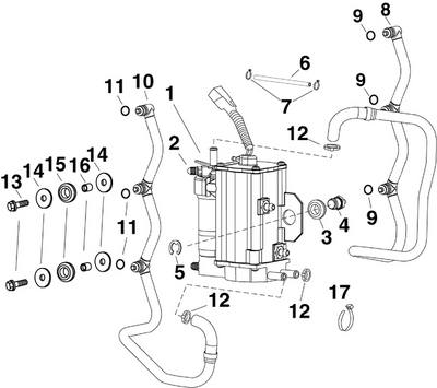 EVINRUDE-JOHNSON 5008391 Fuel Rail Assembly, Supply