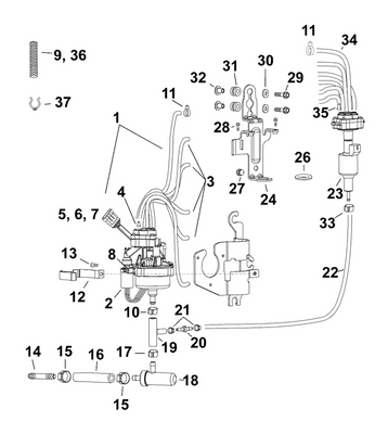 EVINRUDE-JOHNSON 5008575 Bracket Kit, Rear Oil Pump EVINRUDE-JOHNSON 5008575 Bracket Kit, Rear Oil Pump