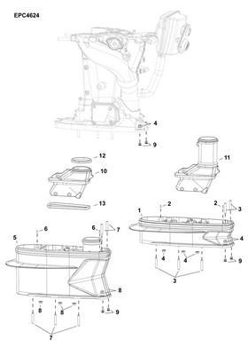 EVINRUDE-JOHNSON 5008788 Extension Assembly | 25 In. Models EVINRUDE-JOHNSON 5008788 Extension Assembly | 25 In. Models