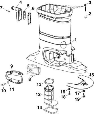 EVINRUDE-JOHNSON 5009043 Mount, Lower | Pontoon Series Only EVINRUDE-JOHNSON 5009043 Mount, Lower | Pontoon Series Only