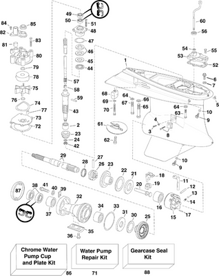 EVINRUDE-JOHNSON 5009114 Gear Set, Forward, Pinion