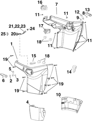 EVINRUDE-JOHNSON 5009275 Lower Cover Assembly, Starboard | Graphite Models EVINRUDE-JOHNSON 5009275 Lower Cover Assembly, Starboard | Graphite Models
